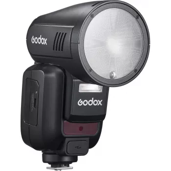 Lampa błyskowa Godox V100‑N do Nikona — przenośna lampa reporterska TTL z akumulatorem litowo-jonowym