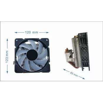 Chłodzenie powietrzne Gembird CPU-HURACAN-ARGB-X140 12 cm Czarny Biały 800-1600 RPM