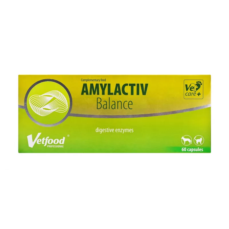 Vetfood Amylactiv Balance wsparcie trawienia dla psów i kotów 60 kapsułek