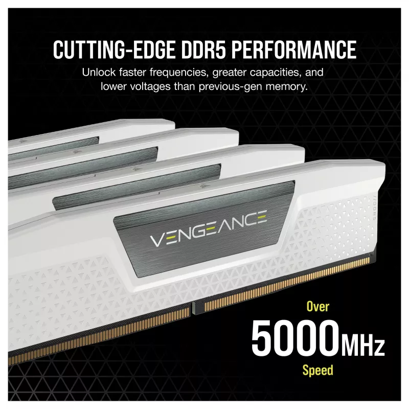 Corsair Vengeance 32 GB (2x16 GB) DDR5 6400 MHz CL36 zestaw pamięci do komputera stacjonarnego – biały