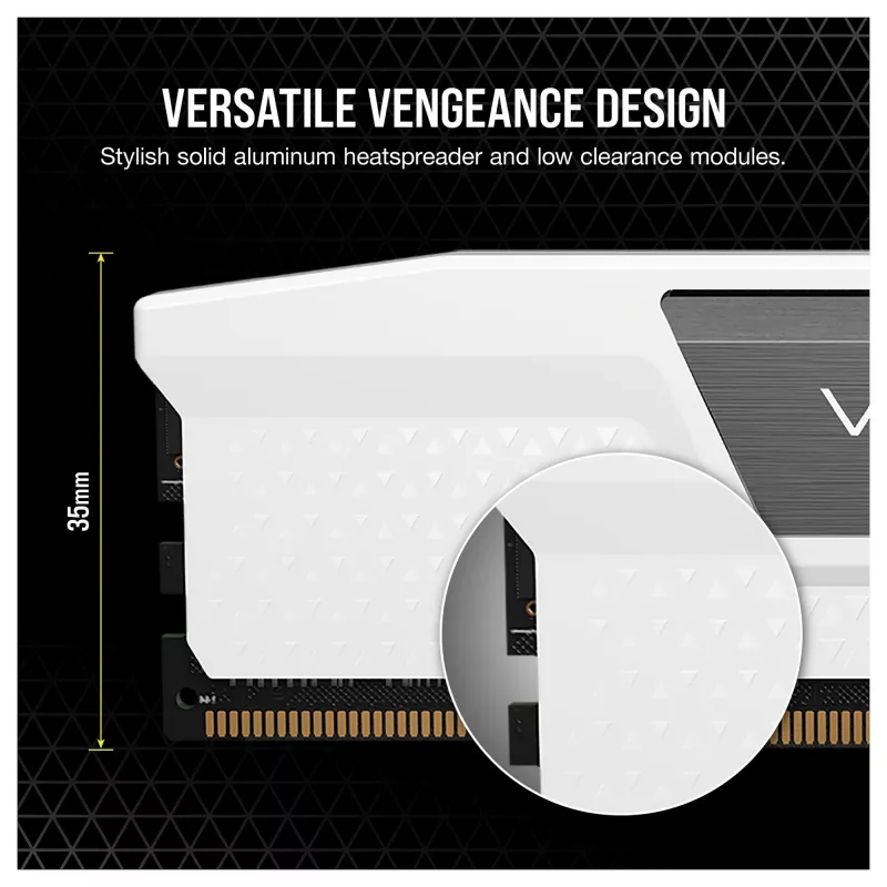 Corsair Vengeance 32 GB (2x16 GB) DDR5 6400 MHz CL36 zestaw pamięci do komputera stacjonarnego – biały