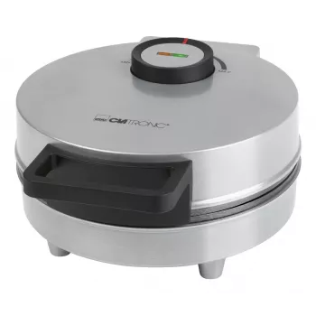 Gofrownica CLATRONIC HA 3833 — 1 gofr okrągły, 1200 W, płyty 20×20 cm, czarno-srebrna