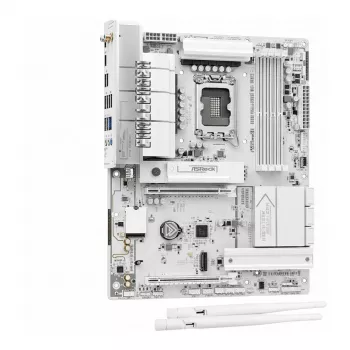 Płyta główna MicroATX ASRock B850M Challenger WiFi DDR5 AM5, biała — DDR5, gniazdo AM5, Wi‑Fi