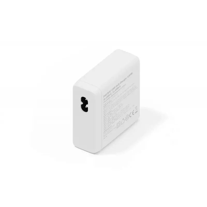 Ładowarka USB GaN DIGITUS 140W — 3× USB‑C, 1× USB‑A, 100–240V, biała