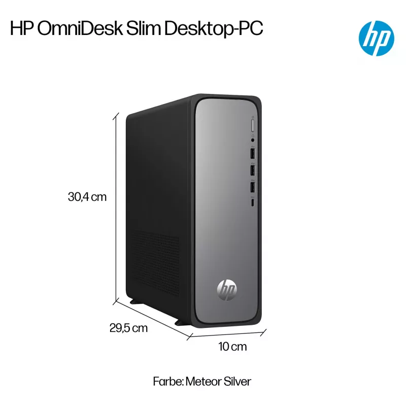 HP OmniDesk S03-0032ng - Komputer stacjonarny Slim - Core i3-14100 - Kompletny system - Core i3