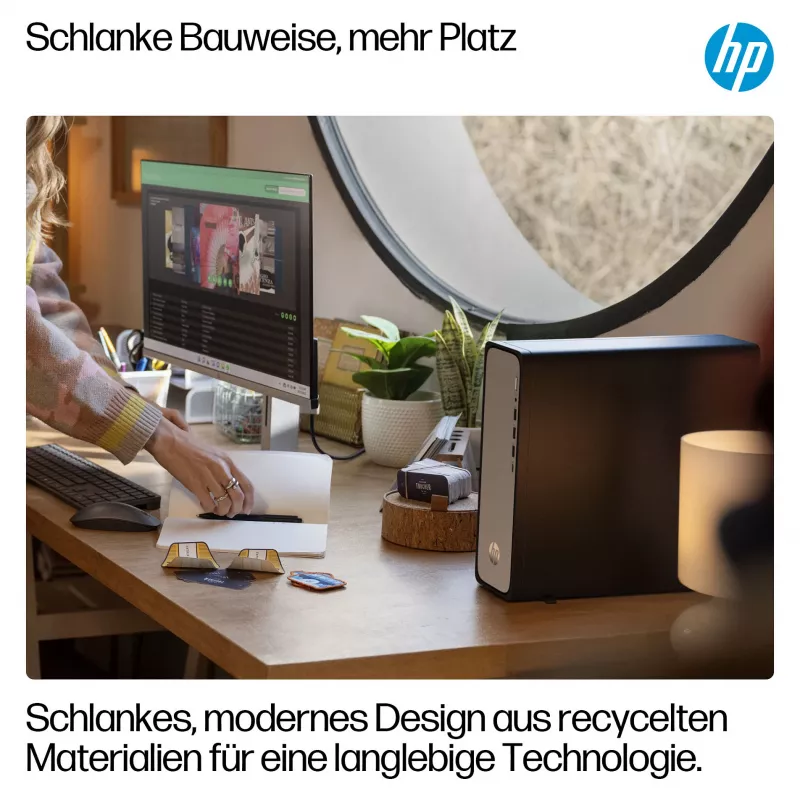 HP OmniDesk S03-0032ng - Komputer stacjonarny Slim - Core i3-14100 - Kompletny system - Core i3