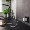 Ładowarka ścienna DIGITUS USB GaN 45W — 1× USB-C, 1× USB-A, Wejście 100–240V, Biała