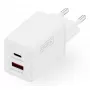 Ładowarka ścienna DIGITUS USB GaN 45W — 1× USB-C, 1× USB-A, Wejście 100–240V, Biała