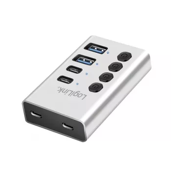 Hub USB 3.2 Gen1, 4 porty, USB-A/C, przełącznik on/off