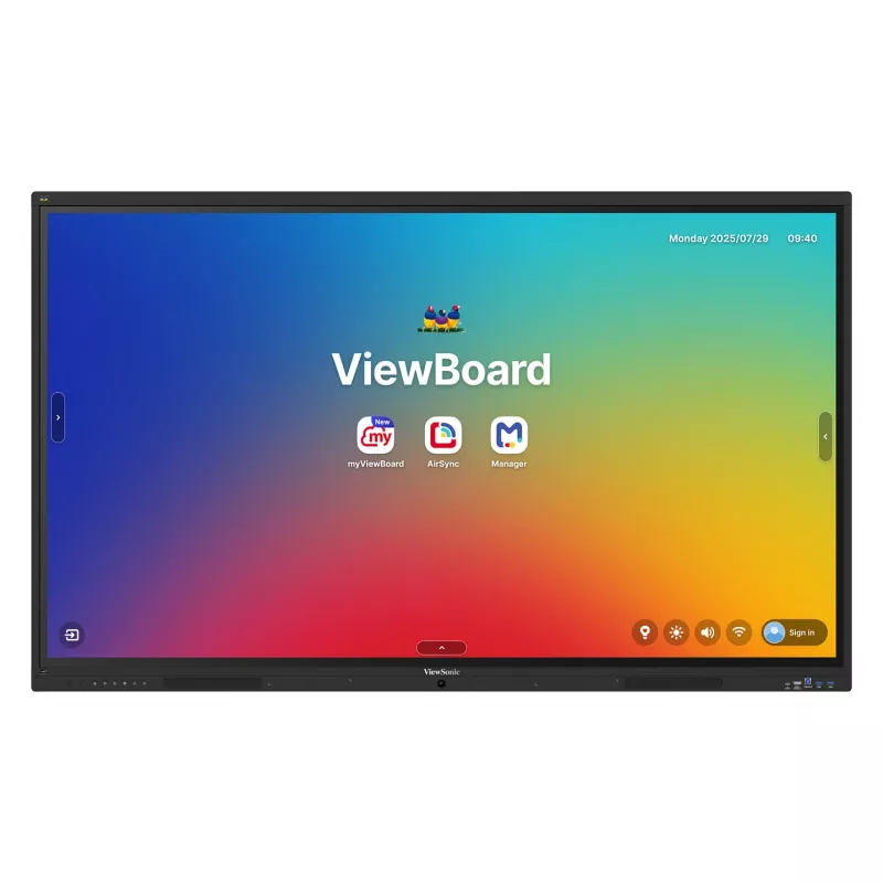 ViewBoard 41 seria ekran dotykowy 65CALI UHD, Android 16 EDLA, IR 450 nitów, 2x20W + sub 15W + 8-mikrofonowa matryca, 3 x USB-C 8/128GB, 8-rdzeniowy C