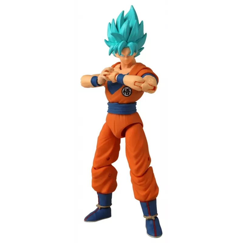 Figurka akcji Bandai Dragon Stars Super Saiyan niebieski Goku V2 — kolekcjonerska figurka z ruchomymi stawami