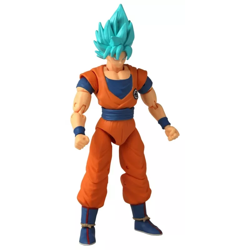 Figurka akcji Bandai Dragon Stars Super Saiyan niebieski Goku V2 — kolekcjonerska figurka z ruchomymi stawami