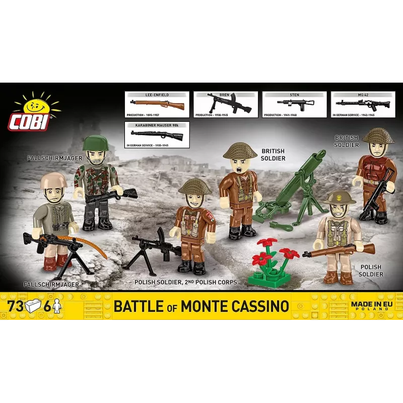 Zestaw konstrukcyjny Cobi Klocki Bitwa o Monte Cassino COBI-2063 Historyczna diorama wojskowa