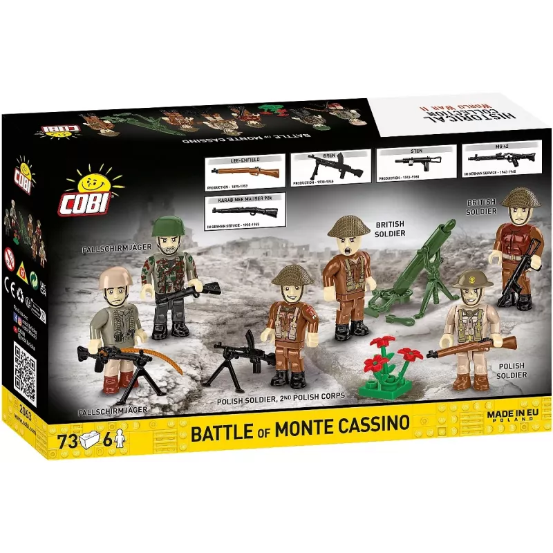 Zestaw konstrukcyjny Cobi Klocki Bitwa o Monte Cassino COBI-2063 Historyczna diorama wojskowa