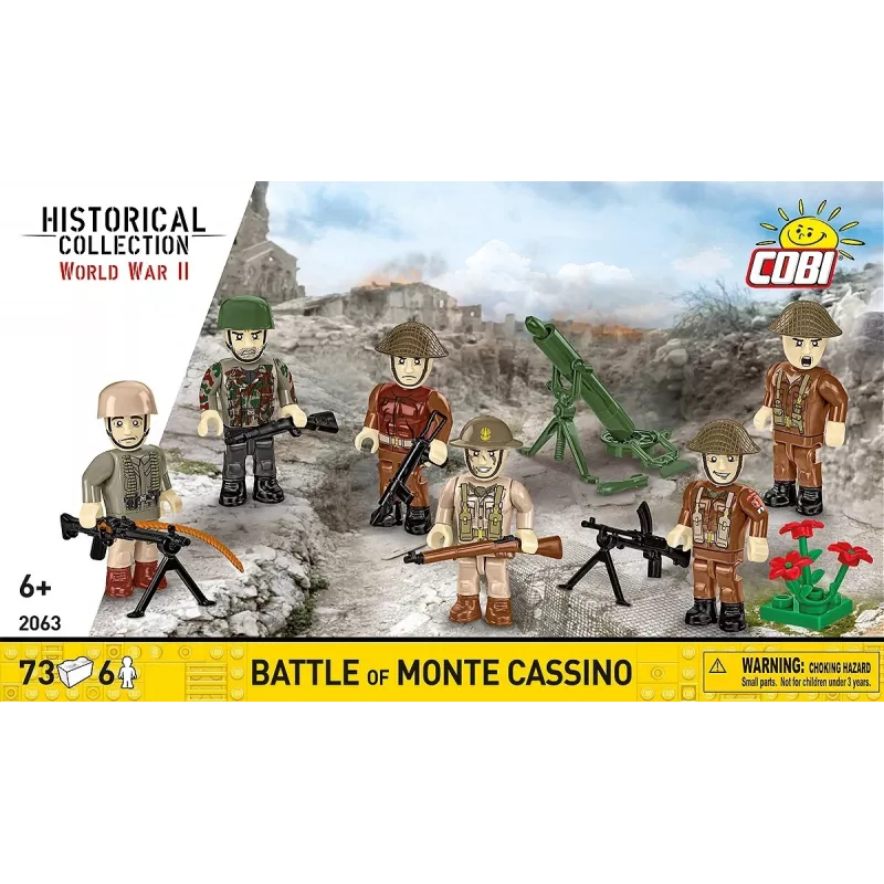 Zestaw konstrukcyjny Cobi Klocki Bitwa o Monte Cassino COBI-2063 Historyczna diorama wojskowa
