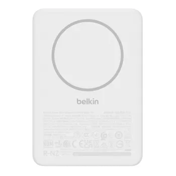 Power bank Belkin BPD010hqWH 5000 mAh, ładowanie bezprzewodowe 7,5 W, USB-C, biały