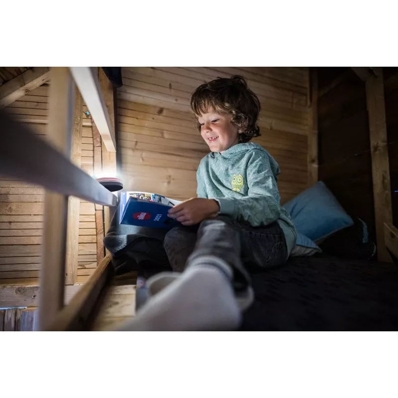 Lampa biwakowa zasilana bateriami Ledlenser Kidcamp6 — LED RGB, 60 lm, AAA, obudowa ABS, 95 g