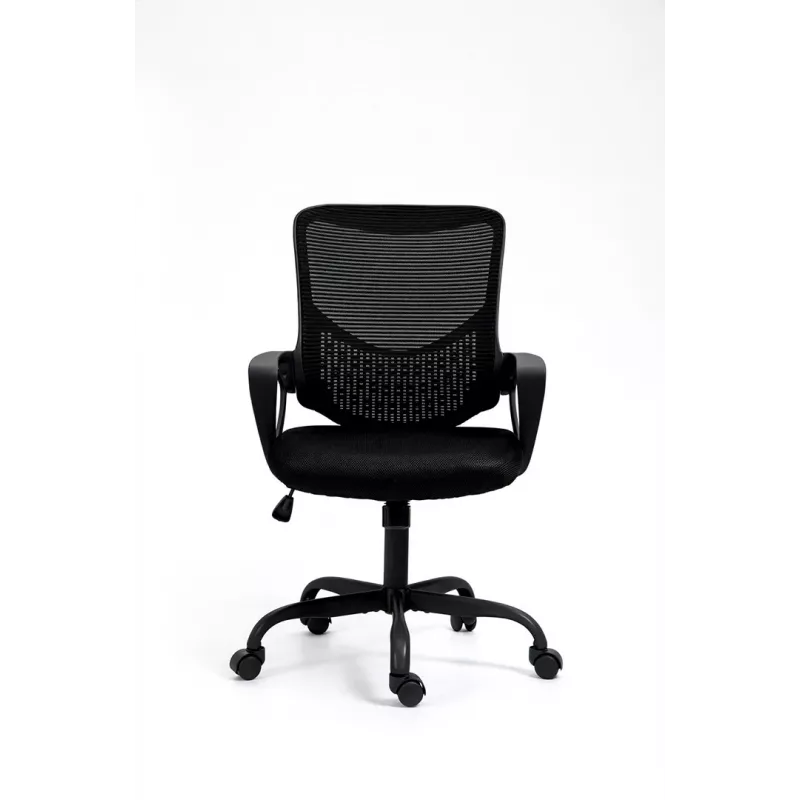 Fotel biurowy ActiveJet YK507 czarny — obrotowy ergonomiczny fotel do pracy, tkanina/PU, regulacja wysokości