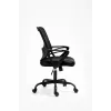 Fotel biurowy ActiveJet YK507 czarny — obrotowy ergonomiczny fotel do pracy, tkanina/PU, regulacja wysokości