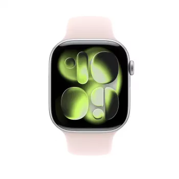 Sportowa opaska do smartwatcha Apple 46 mm, delikatny róż, M/L — obwód nadgarstka 160–210 mm