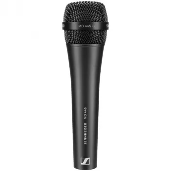 Mikrofon dynamiczny superkardioidalny Sennheiser MD 445 – profesjonalny mikrofon wokalny/instrumentalny, wytrzymała metalowa obudowa