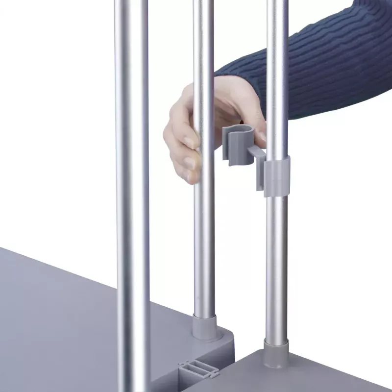 Wolnostojący stelaż na worki na śmieci Hailo ProfiLine MSS XXXL — Do użytku wewnętrznego, Aluminium/Metal/Plastik, 430×450×970 mm