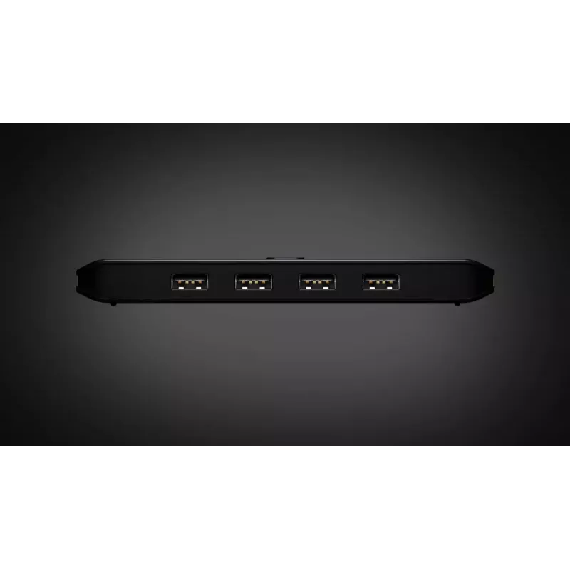 Przełącznik współdzielenia USB 2.0 ATEN US4224 — 2x host do 4x urządzenie, 480 Mbps, czarny