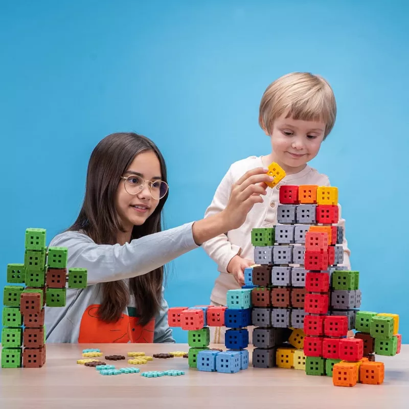 Klocki konstrukcyjne Marioinex Mini Waffle model 908204 — zestaw 142 elementów