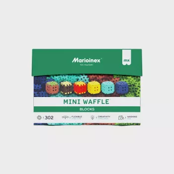 Klocki konstrukcyjne Marioinex Mini Waffle 302 elementy — zestaw do układania w stosy i łączenia
