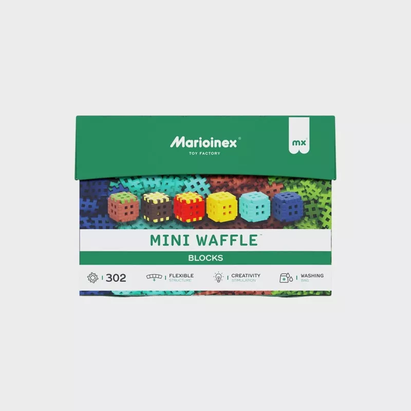 Klocki konstrukcyjne Marioinex Mini Waffle 302 elementy — zestaw do układania w stosy i łączenia