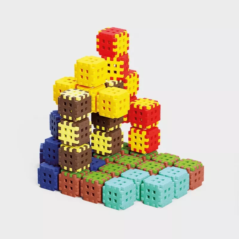 Klocki konstrukcyjne Marioinex Mini Waffle 302 elementy — zestaw do układania w stosy i łączenia