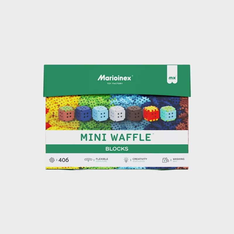 Klocki konstrukcyjne Marioinex Mini Waffle 406 elementów — zestaw do kreatywnej zabawy