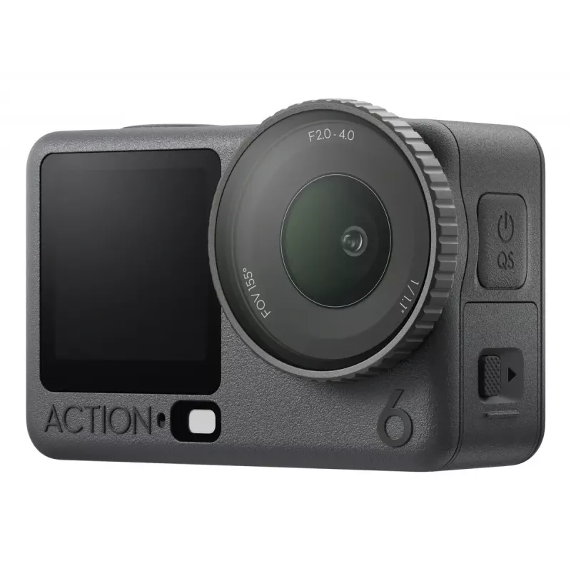 Kamera sportowa DJI Osmo Action 6 Adventure Combo — 38 MP, 4K Ultra HD, matryca CMOS 1/1.1 cala, kąt widzenia 155°, zoom cyfrowy 2x
