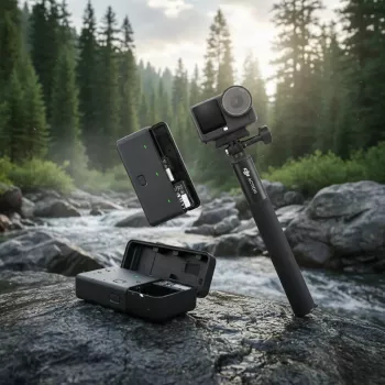 Kamera sportowa DJI Osmo Action 6 Adventure Combo — 38 MP, 4K Ultra HD, matryca CMOS 1/1.1 cala, kąt widzenia 155°, zoom cyfrowy 2x