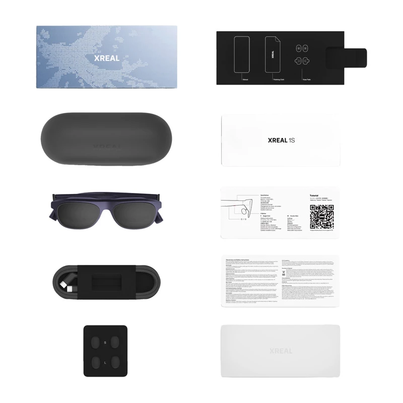 Okulary rozszerzonej rzeczywistości XREAL 1S by XREAL — lekkie urządzenie AR do noszenia na głowie z wyświetlaczem micro-OLED
