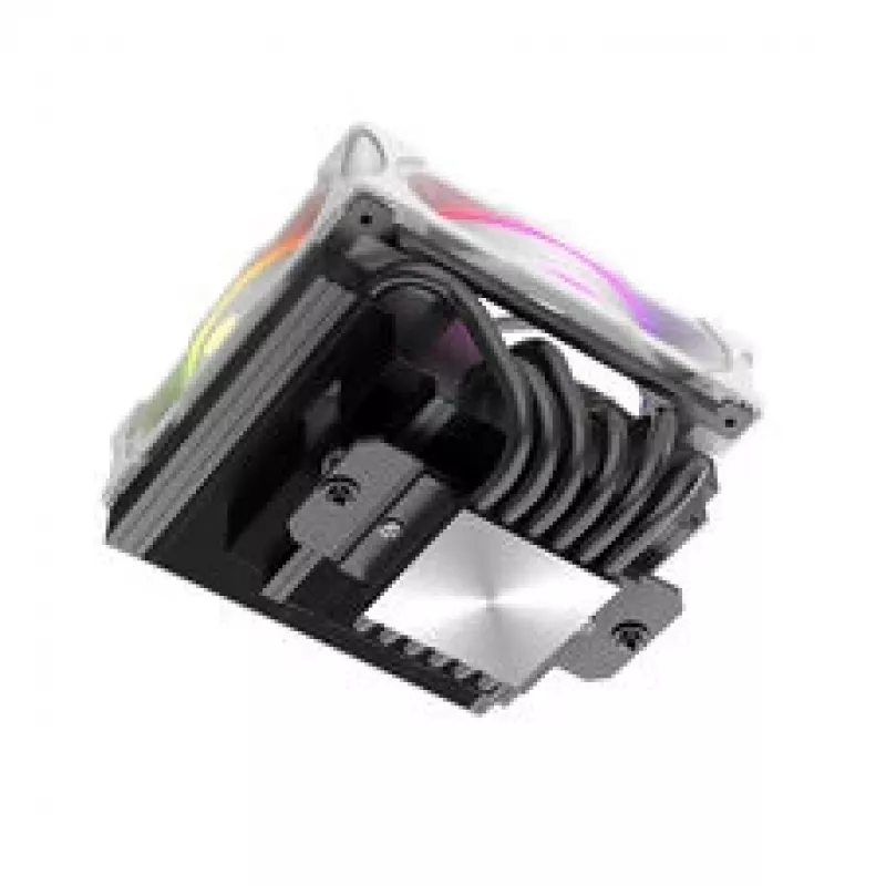 Chłodzenie CPU Akasa SOHO H6L RGB białe — niskoprofilowy radiator z wentylatorem RGB, kompatybilny z systemami mini-ITX