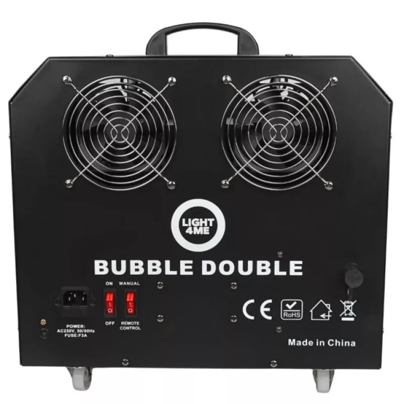LIGHT4ME BUBBLE DOUBLE - Maszyna do baniek 300W, pilot bezprzewodowy