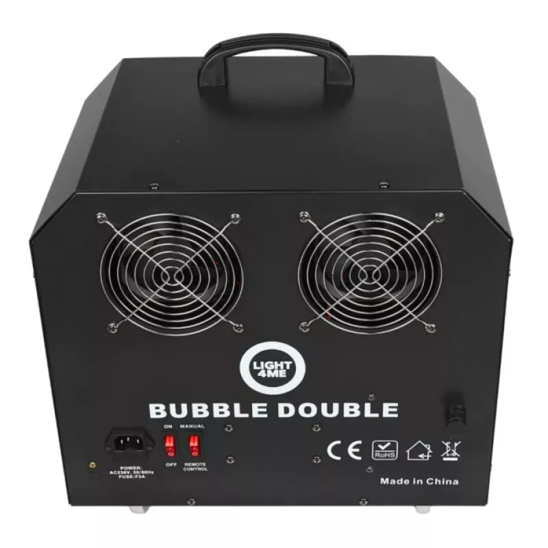 LIGHT4ME BUBBLE DOUBLE - Maszyna do baniek 300W, pilot bezprzewodowy