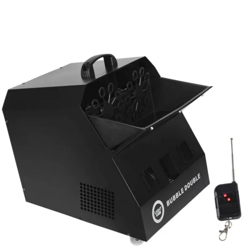 LIGHT4ME BUBBLE DOUBLE - Maszyna do baniek 300W, pilot bezprzewodowy