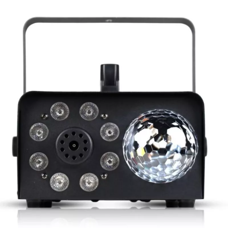 LIGHT4ME FOG 600W LED BALL - Maszyna do dymu/mgły z efektem iluminacji dymnej/kulą dyskotekową, pilot bezprzewodowy