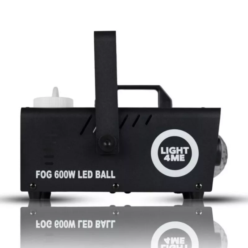LIGHT4ME FOG 600W LED BALL - Maszyna do dymu/mgły z efektem iluminacji dymnej/kulą dyskotekową, pilot bezprzewodowy