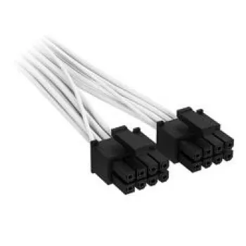 Corsair premium w oplocie 2x 8-Pin to 12V-2x6-Cable, for Type-4-Power Supply - biały