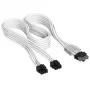 Corsair premium w oplocie 2x 8-Pin na 12V-2x6, kabel do zasilacza Type-5 - biały