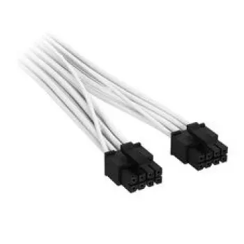 Corsair premium w oplocie 2x 8-Pin na 12V-2x6, kabel do zasilacza Type-5 - biały