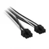 Corsair premium w oplocie 2x 8-Pin to 12V-2x6-Cable, do zasilacza Type-5 - czarny/Biały
