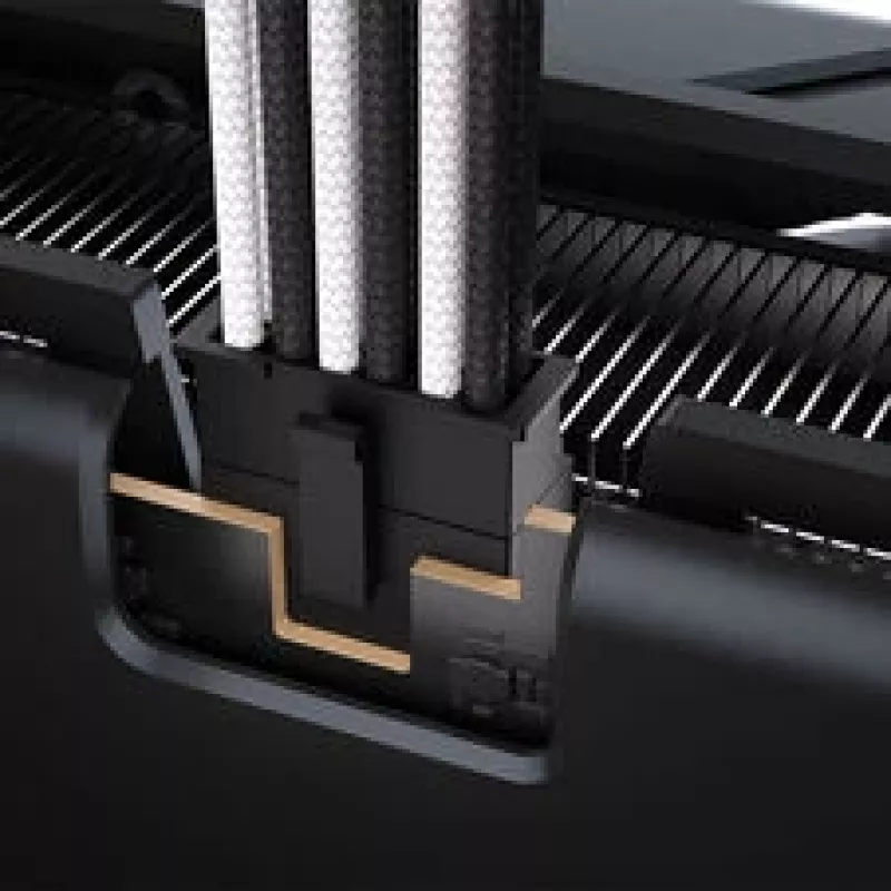 Corsair premium w oplocie 12V-2x6 do 12V-2x6 - kabel, uniwersalny - czarny/biały