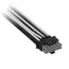 Corsair premium w oplocie 12V-2x6 do 12V-2x6 - kabel, uniwersalny - czarny/biały