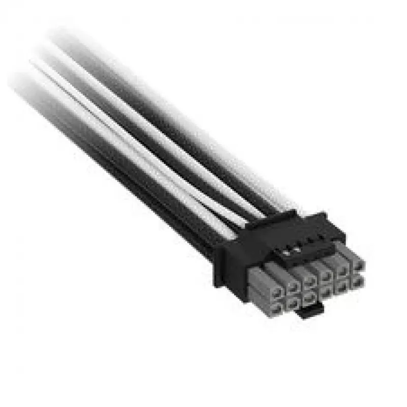 Corsair premium w oplocie 12V-2x6 do 12V-2x6 - kabel, uniwersalny - czarny/biały