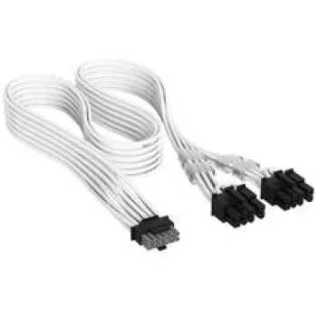Corsair premium w oplocie 12V-2x6 do 2x 6+2-pin PCIe, uniwersalny - biały
