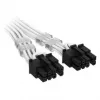 Corsair premium w oplocie 12V-2x6 do 2x 6+2-pin PCIe, uniwersalny - biały